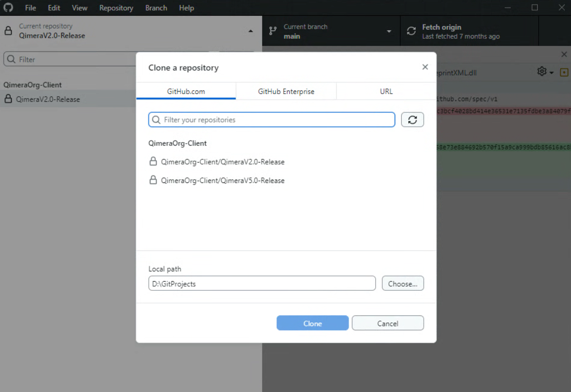 GitHub Desktop—Clone Repository